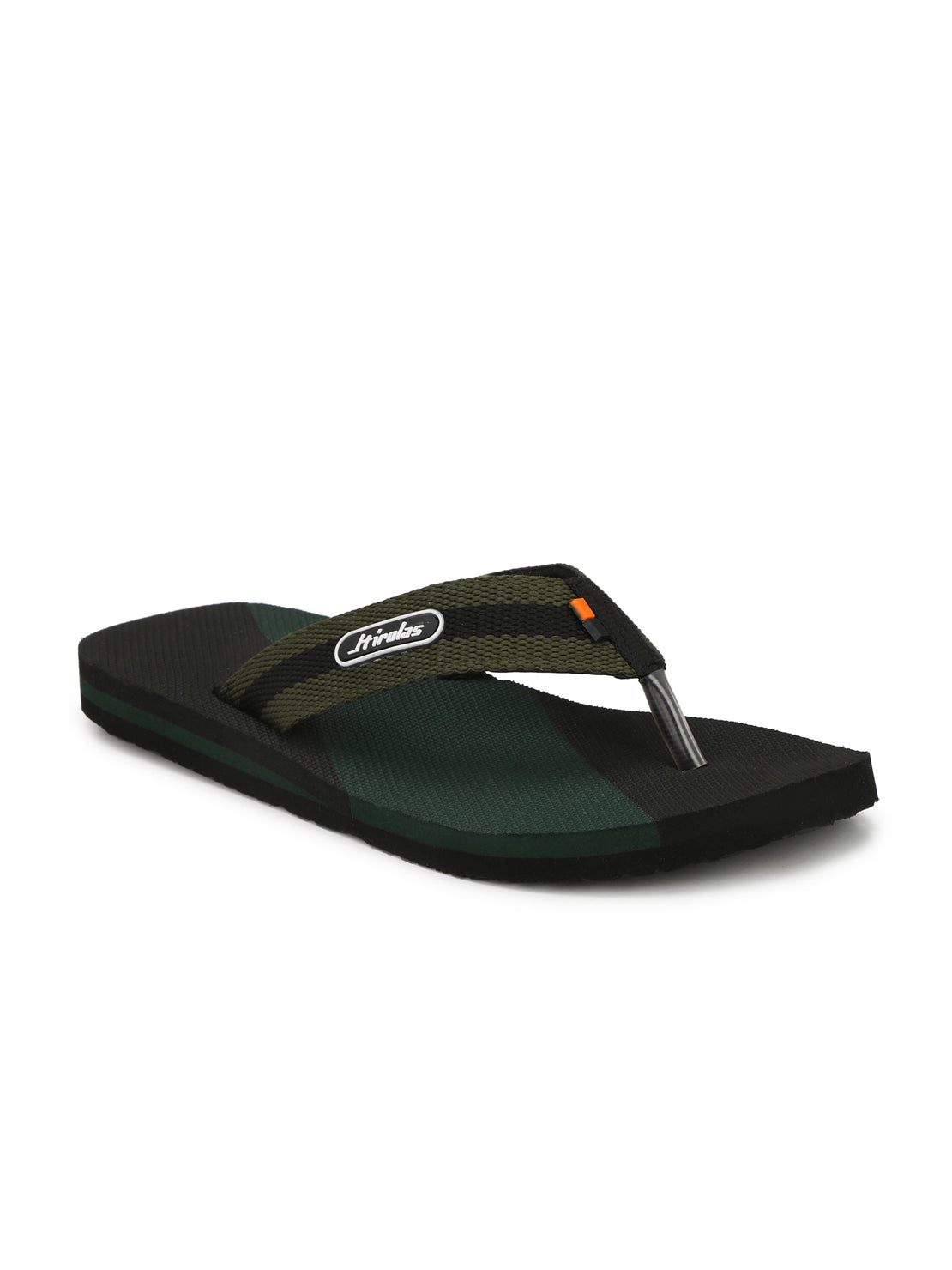 Hirolas® Men's Black Fabrication Flip-Flops (HROFF02BLG)