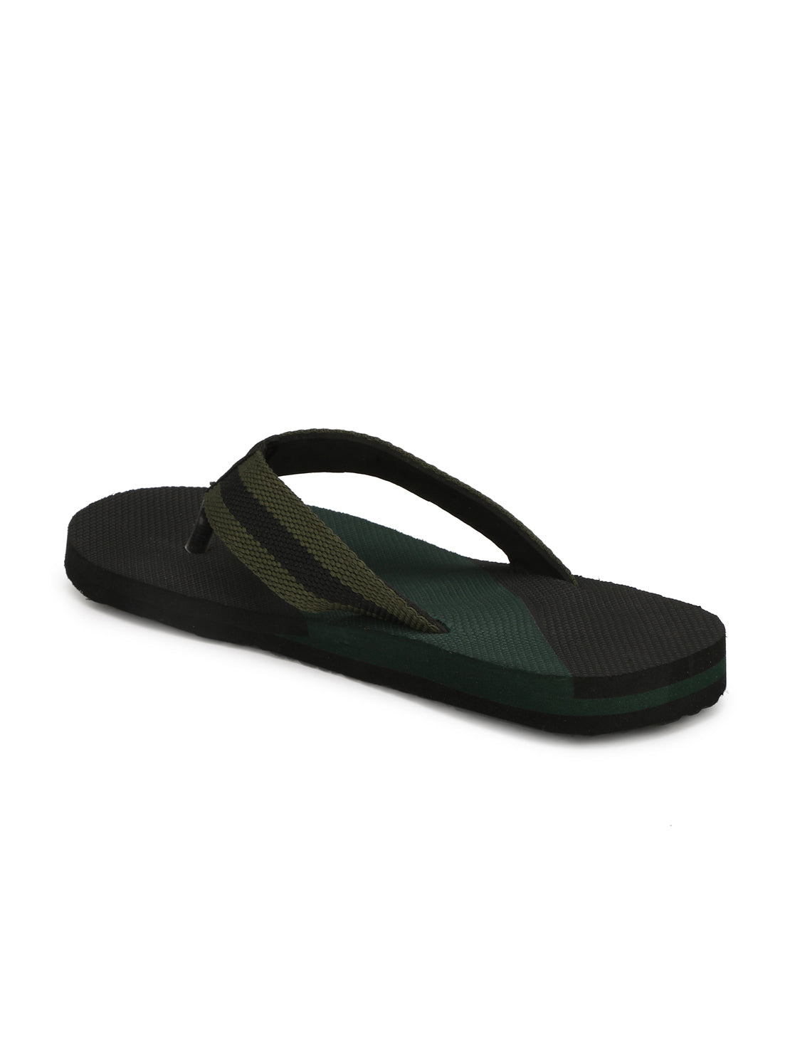 Hirolas® Men's Black Fabrication Flip-Flops (HROFF02BLG)