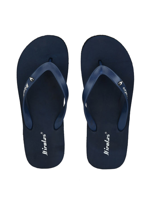 Hirolas® Men's Solid Blue Thong Flip-Flops (HROFF08BLU)