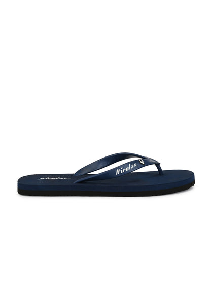 Hirolas® Men's Solid Blue Thong Flip-Flops (HROFF08BLU)