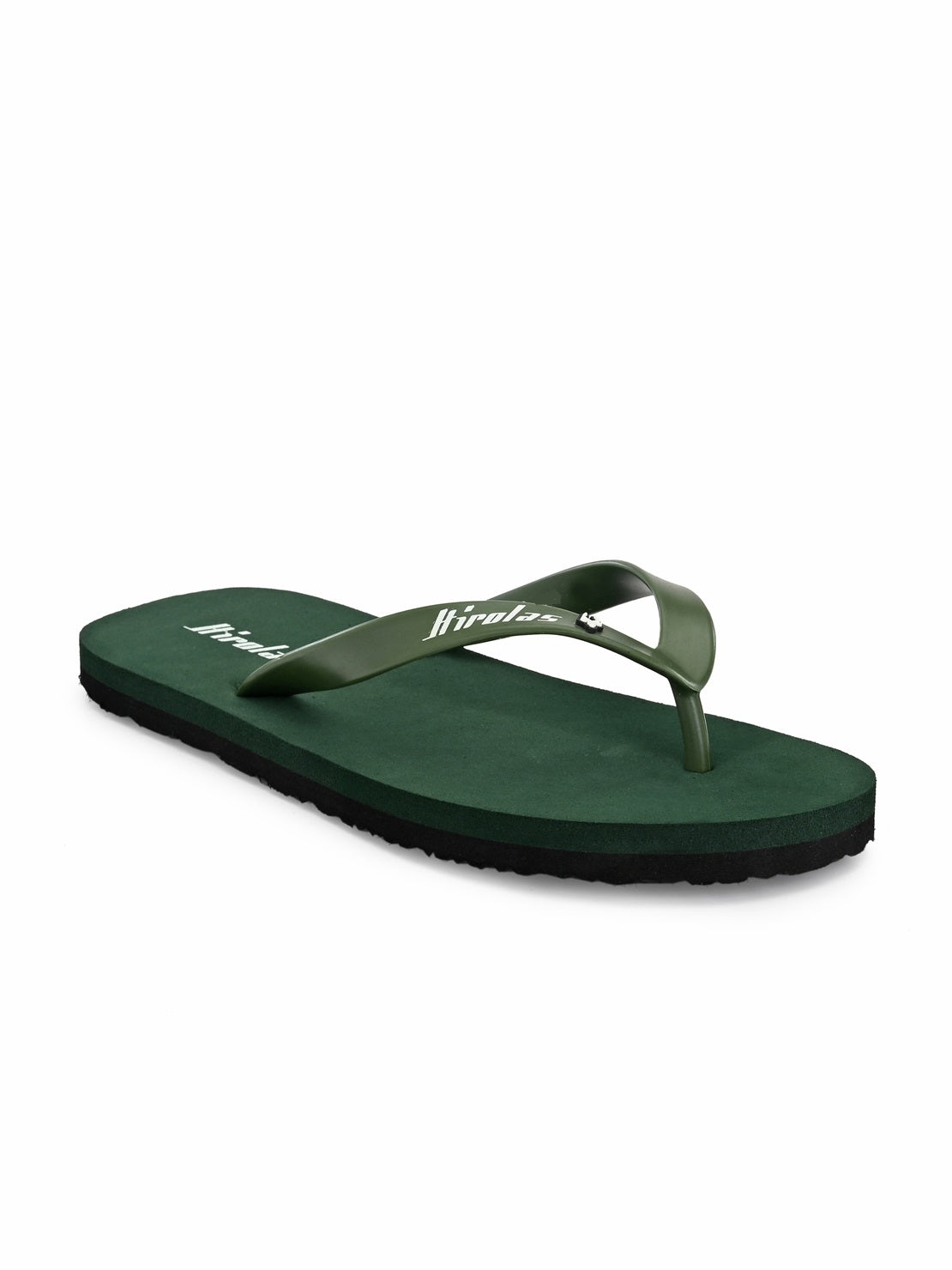 Hirolas® Men's Solid Green EVA Thong Flip-Flops (HROFF08GRN)