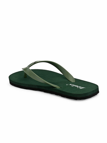 Hirolas® Men's Solid Green EVA Thong Flip-Flops (HROFF08GRN)