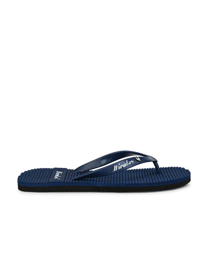 Hirolas® Men's Blue Embossed Thong Flip-Flops (HROFF09BLU)