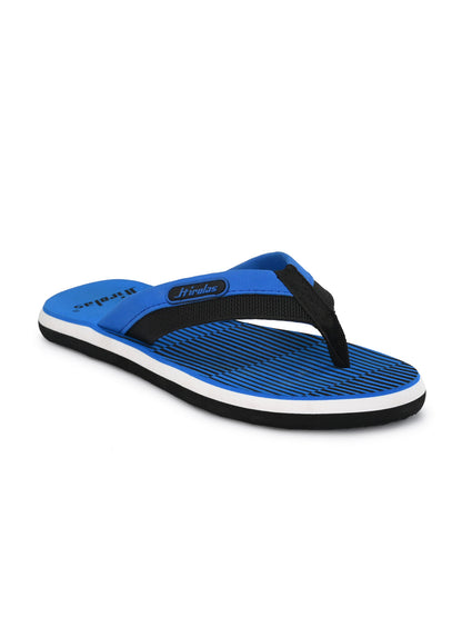 Hirolas® Men's Blue Fabrication Combortable Flip-Flops (HROFF12BLU)