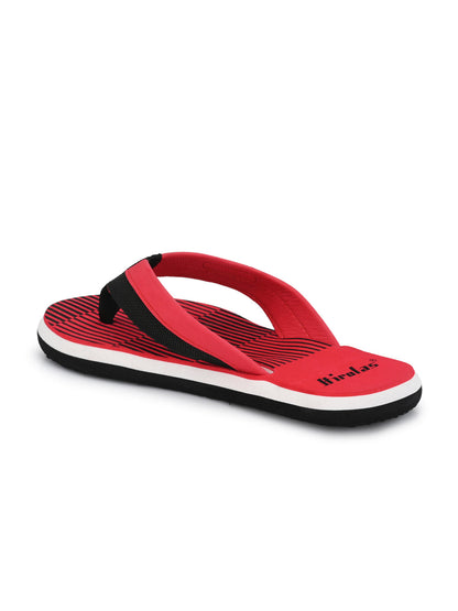 Hirolas® Men's Red Fabrication Combortable Flip-Flops (HROFF12RED)