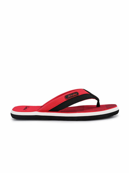 Hirolas® Men's Red Fabrication Combortable Flip-Flops (HROFF12RED)