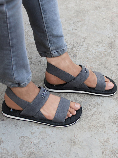 Hirolas® Men's Trendy Ealsticated Grey Comfortable Sandal (HROFF14GRY)