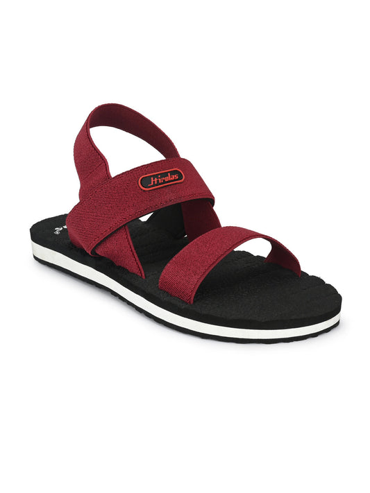 Hirolas® Men's Trendy Ealsticated Maroon Comfortable Sandal (HROFF14MRN)