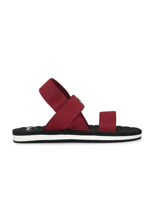 Hirolas Men's Trendy Ealsticated Maroon Comfortable Flip-Flops (HROFF14MRN)