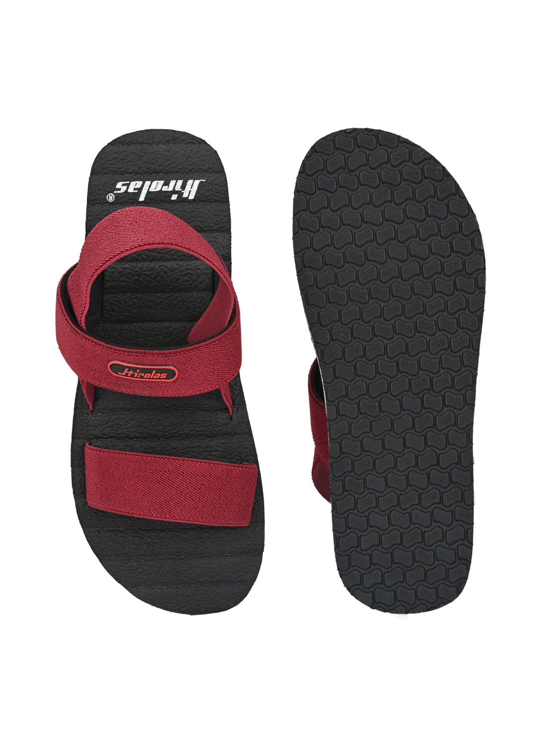 Hirolas® Men's Trendy Ealsticated Maroon Comfortable Sandal (HROFF14MRN)