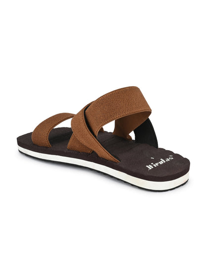 Hirolas® Men's Trendy Ealsticated Tan Comfortable Sandal (HROFF14TAN)