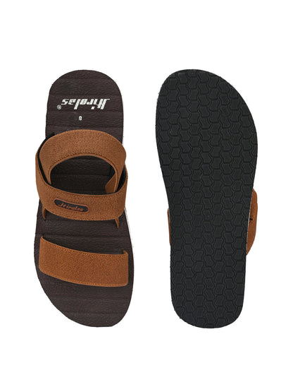 Hirolas® Men's Trendy Ealsticated Tan Comfortable Sandal (HROFF14TAN)