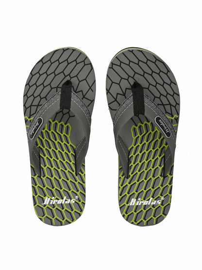 Hirolas® Men's Grey Fabrication Flip-Flops (HROFF16GRY)
