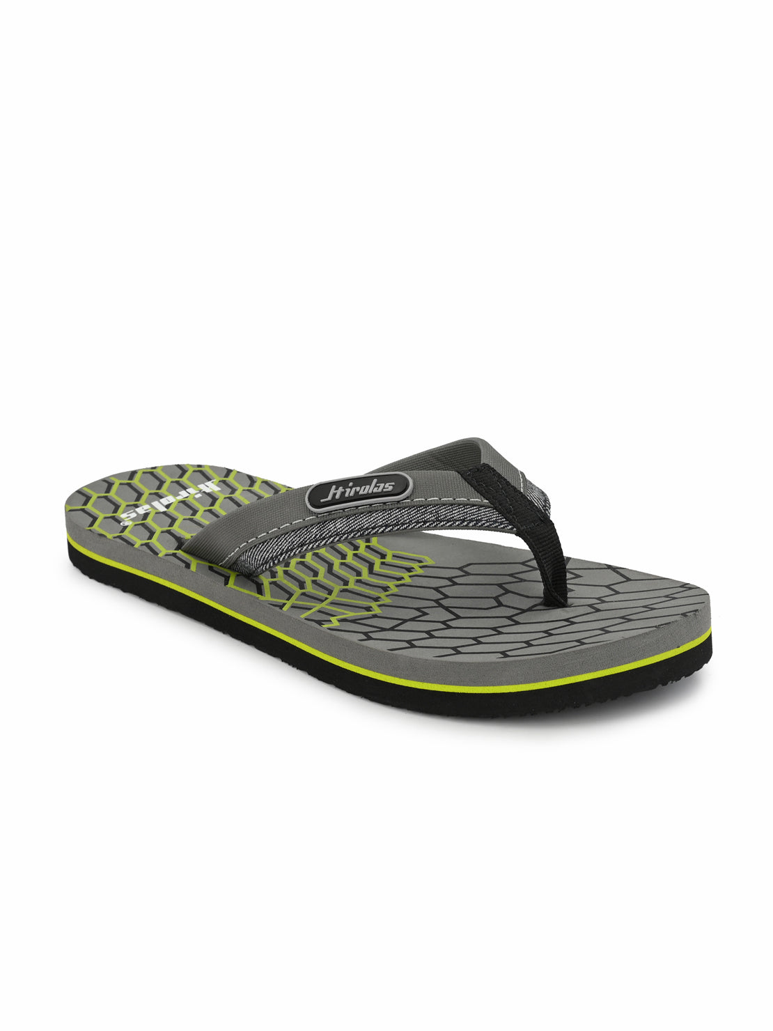 Hirolas® Men's Grey Fabrication Flip-Flops (HROFF16GRY)