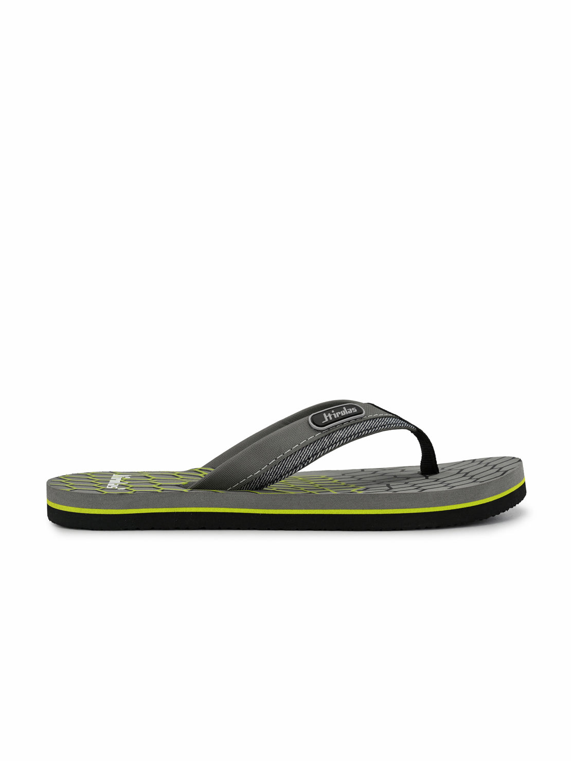 Hirolas® Men's Grey Fabrication Flip-Flops (HROFF16GRY)