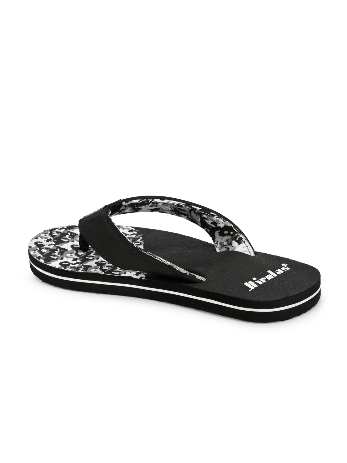 Hirolas® Men's Black Fabrication Flip-Flops (HROFF17BLK)