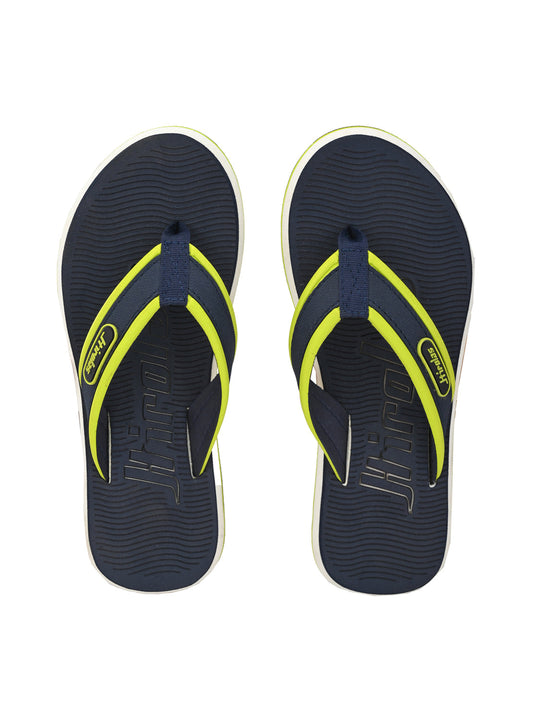 Hirolas® Men's Blue Fabrication Embossed Flip-Flops (HROFF18BLU)