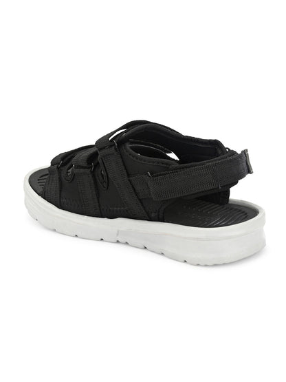 Hirolas® Men's Black Fashion Floater Sports Sandal (HROFF23BLK)