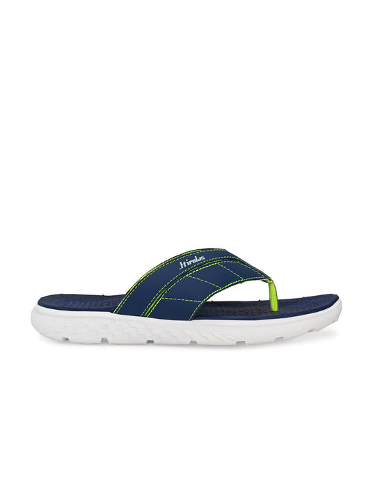 Hirolas Men's Blue/Green CLOUDWALK | Comfortable | Ultra-Soft | Light-Weight | Shock Absorbent | Bounce Back Technology | Water-Resistant Slippers (HROFF24BUG)