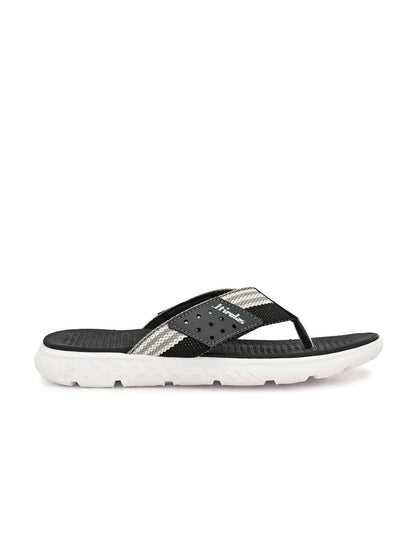 Hirolas® Men's Black/Grey CLOUDWALK | Comfortable | Ultra-Soft | Light-Weight | Shock Absorbent | Bounce Back Technology | Water-Resistant Slippers (HROFF25BLG)
