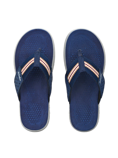 Hirolas® Men's Blue CLOUDWALK | Comfortable | Ultra-Soft | Light-Weight | Shock Absorbent | Bounce Back Technology | Water-Resistant Slippers (HROFF25BLU)