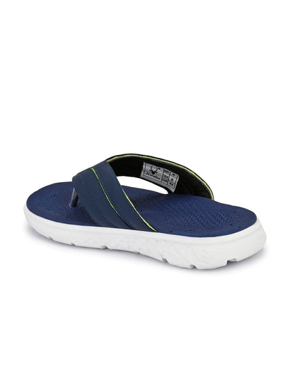 Hirolas® Men's Blue/Green CLOUDWALK | Comfortable | Ultra-Soft | Light-Weight | Shock Absorbent | Bounce Back Technology | Water-Resistant Slippers (HROFF30BUG)