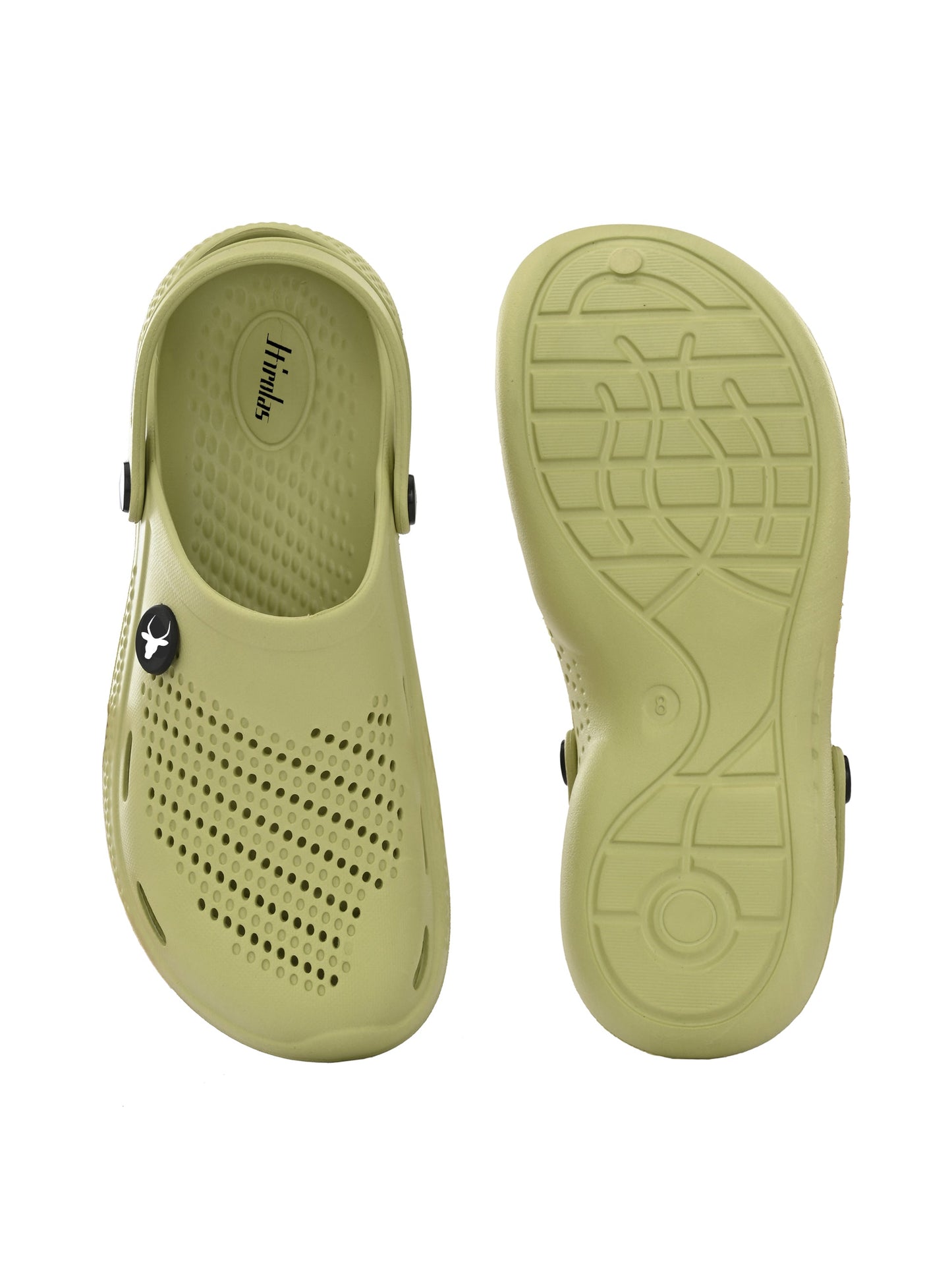 Hirolas® Men's Beige Cushioned Fluffy Comfortable Slider Clogs (HROMCL06BGE)