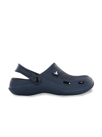 Hirolas® Men's Blue Cushioned Fluffy Comfortable Slider Clogs (HROMCL06BLU)