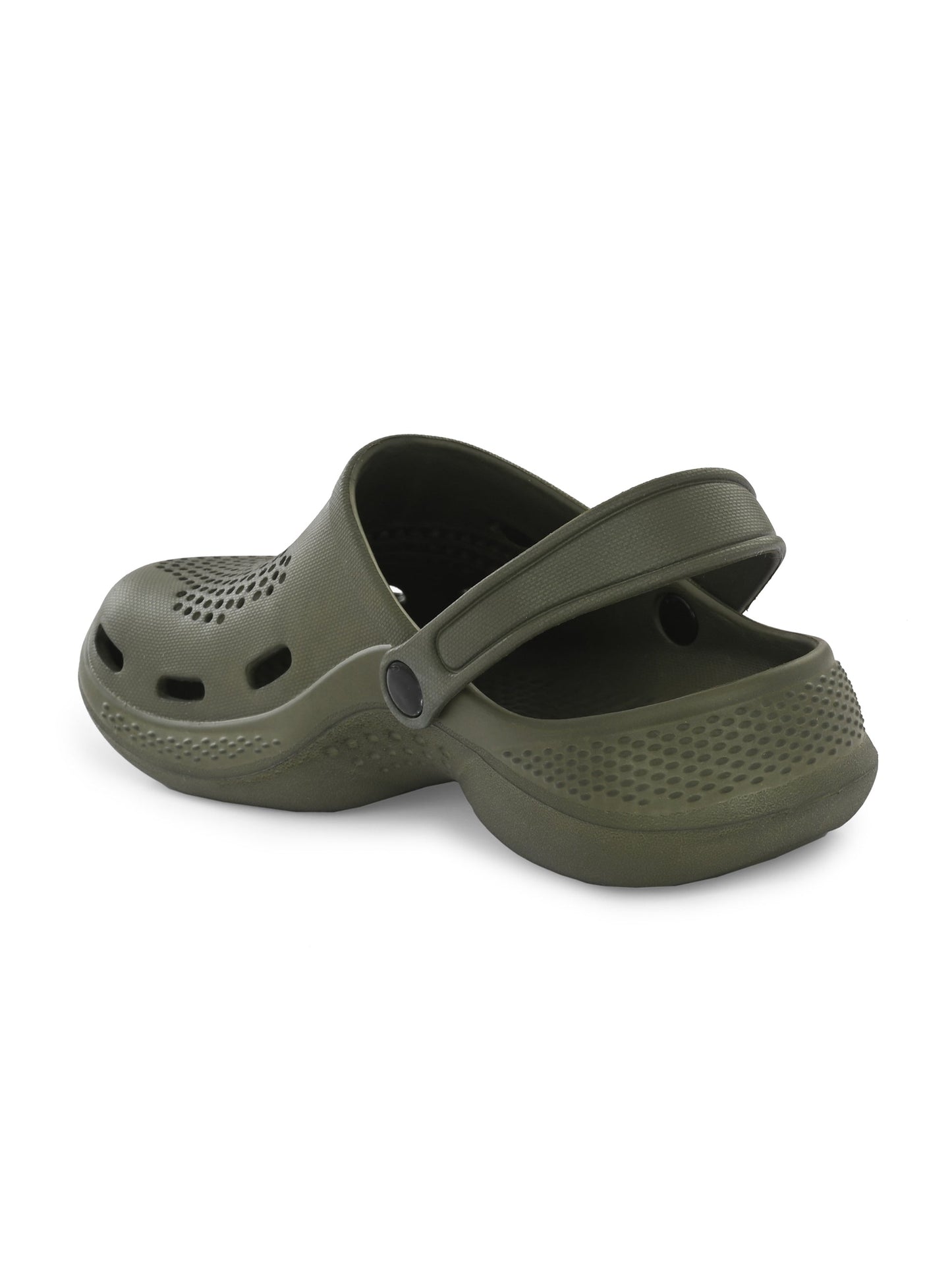 Hirolas® Men's Green Cushioned Fluffy Comfortable Slider Clogs (HROMCL06GRN)