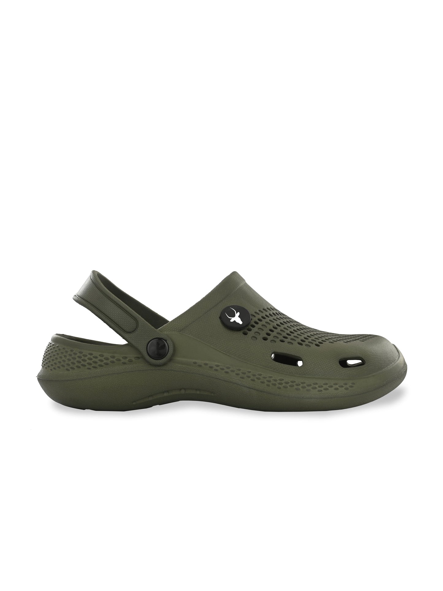 Hirolas® Men's Green Cushioned Fluffy Comfortable Slider Clogs (HROMCL06GRN)
