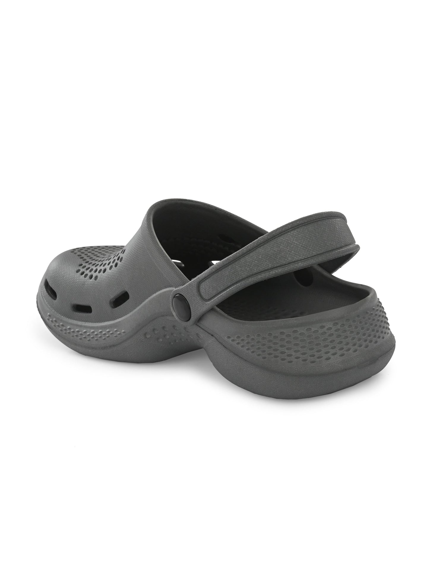 Hirolas® Men's Grey Cushioned Fluffy Comfortable Slider Clogs (HROMCL06GRY)