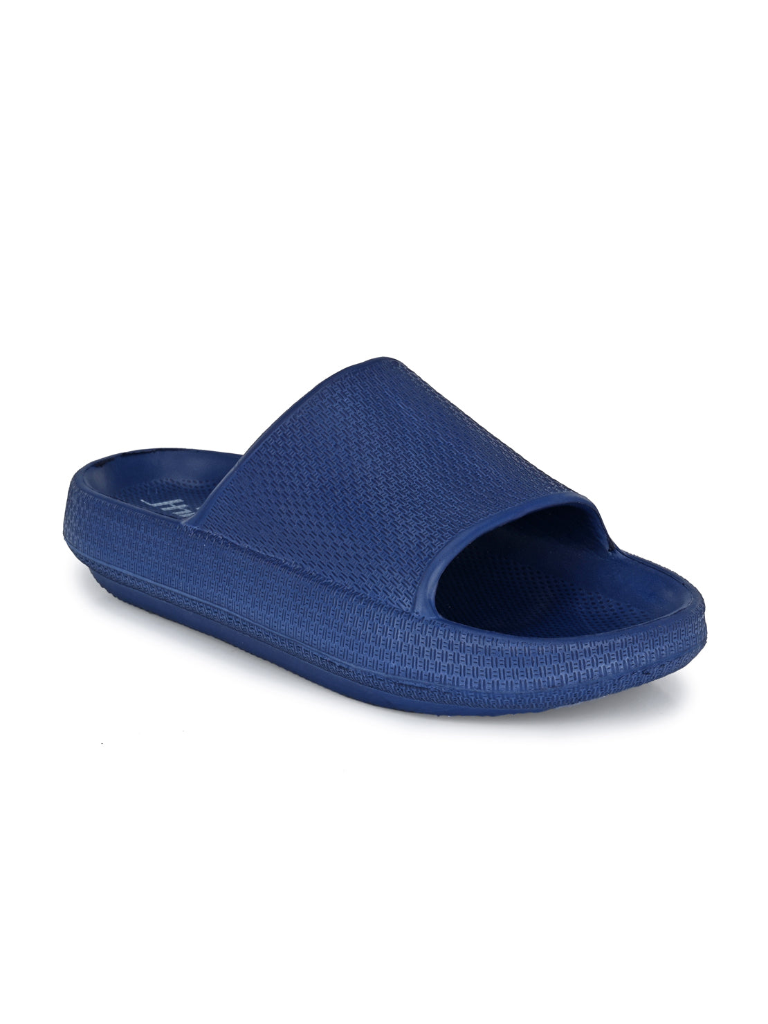 Hirolas® Men's Blue Cushioned Fluffy Slider Slippers (HROMSL05BLU)