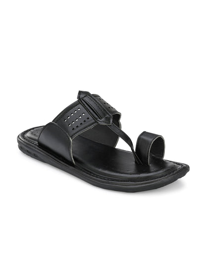 Hirolas® Men's Black Comfortable Office Slippers (HROMSL08BLK)