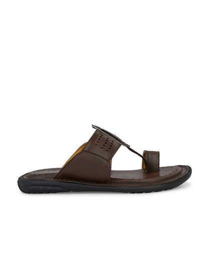 Hirolas® Men's Brown Comfortable Office Slippers (HROMSL08BRN)
