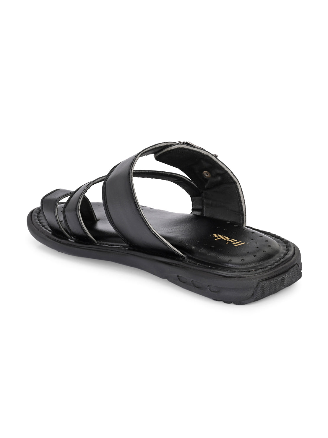 Hirolas® Men's Black Comfortable Office Slippers (HROMSL09BLK)