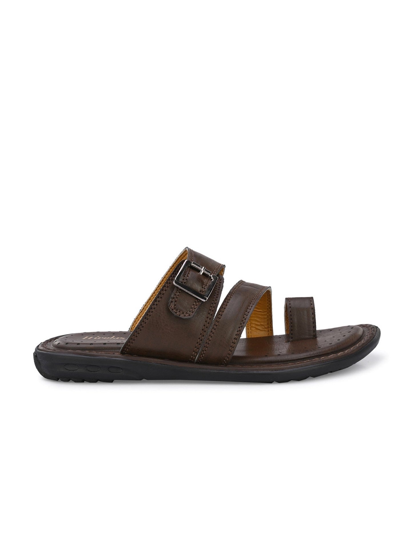 Hirolas® Men's Brown Comfortable Office Slippers (HROMSL09BRN)