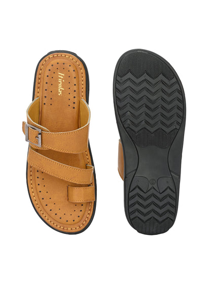 Hirolas® Men's Tan Comfortable Office Slippers (HROMSL09TAN)