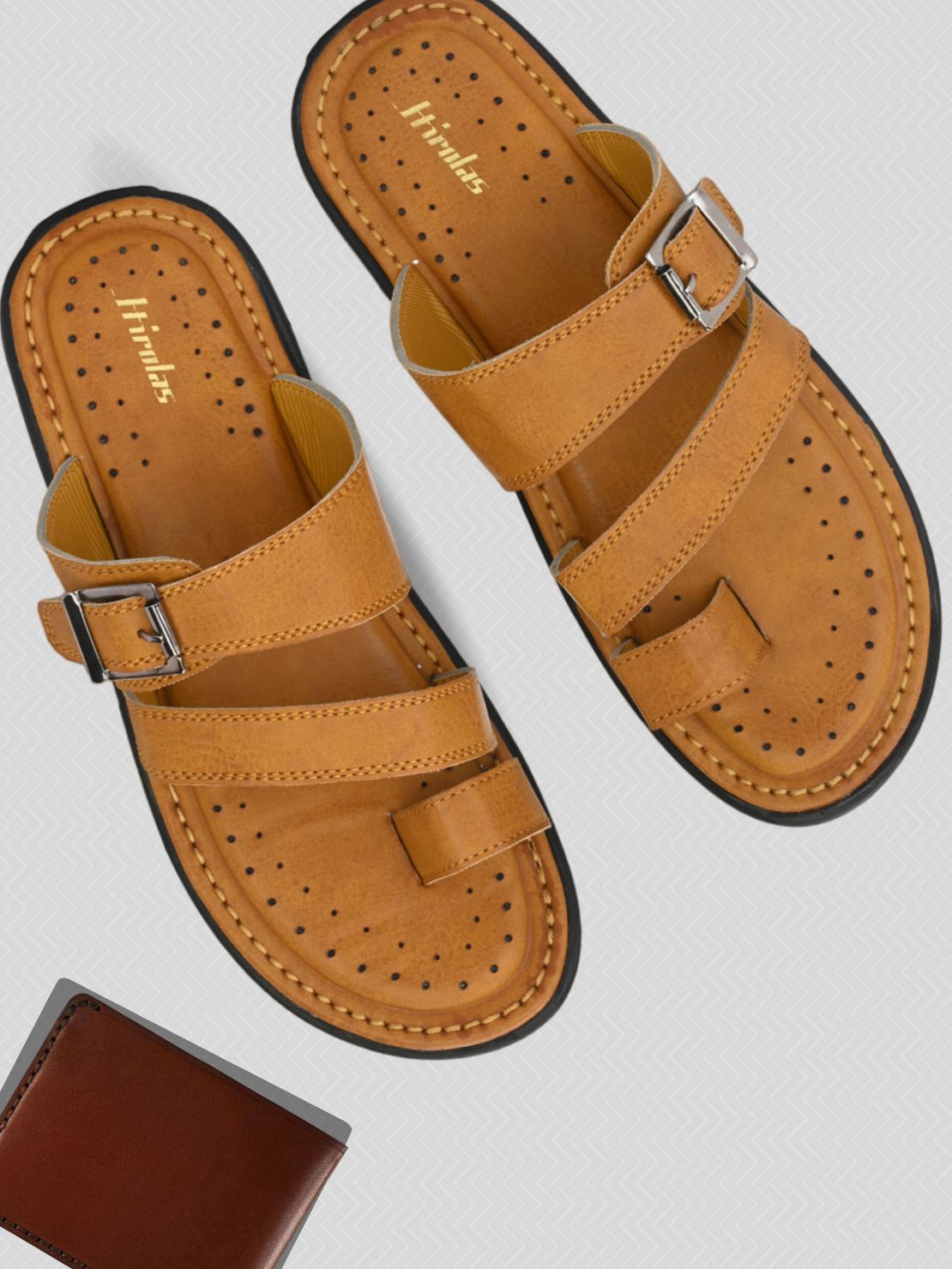 Hirolas® Men's Tan Comfortable Office Slippers (HROMSL09TAN)