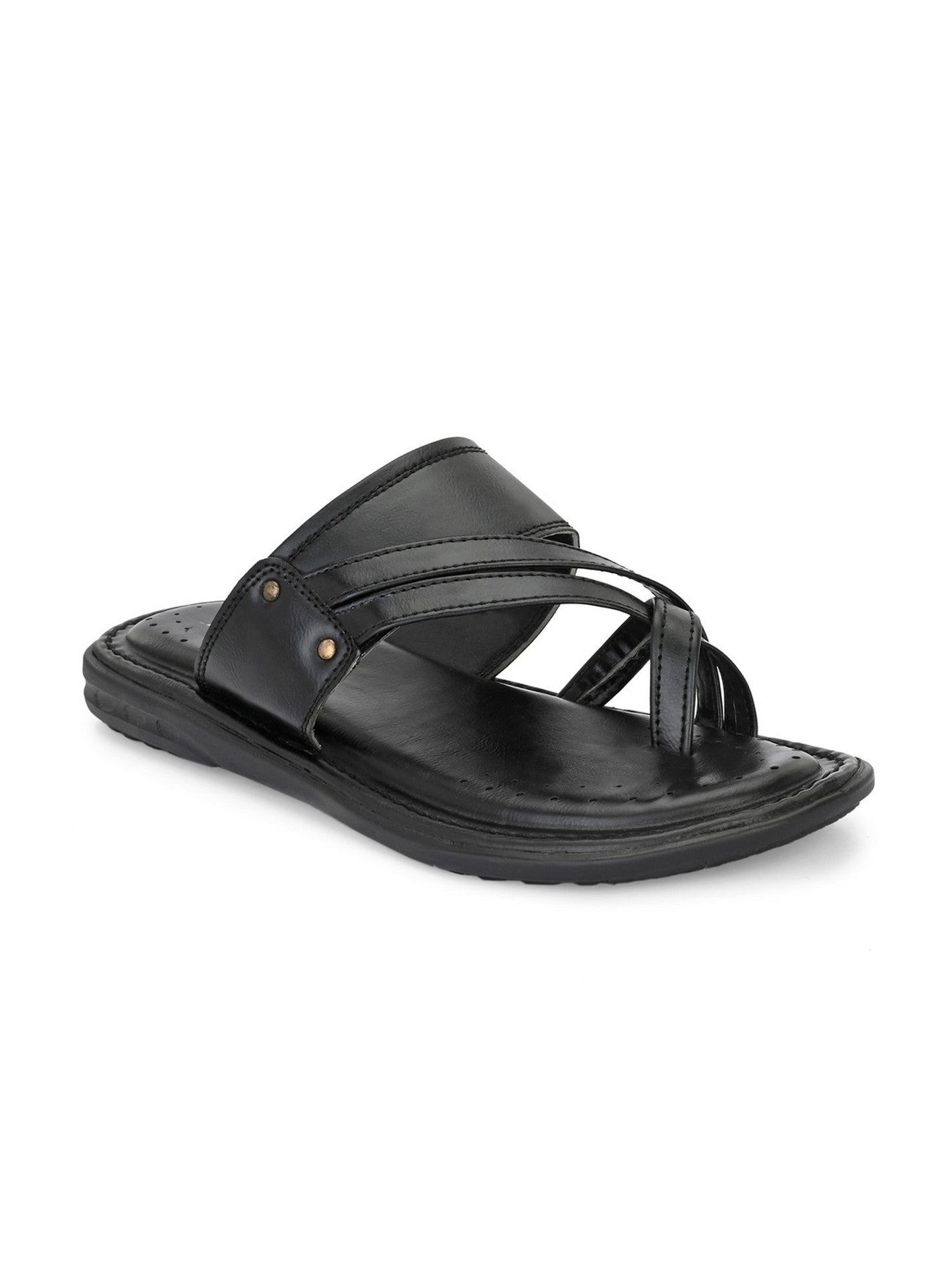 Hirolas® Men's Black Comfortable Office Slippers (HROMSL10BLK)