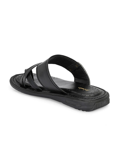 Hirolas® Men's Black Comfortable Office Slippers (HROMSL10BLK)
