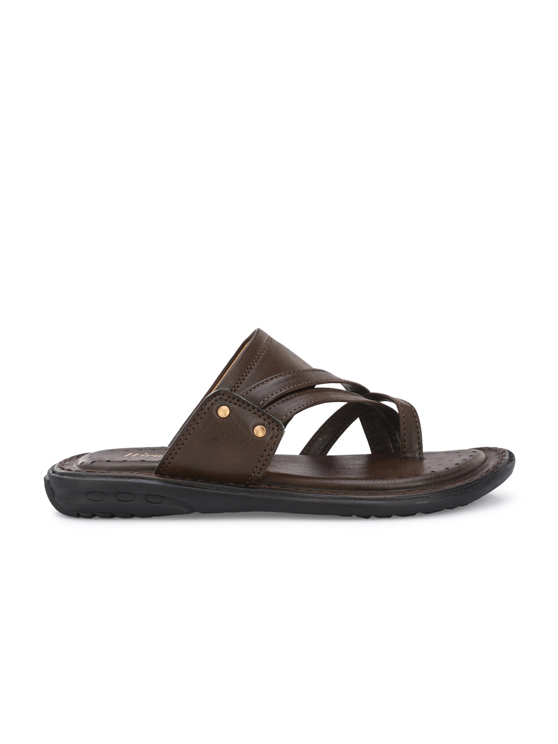 Hirolas® Men's Brown Comfortable Office Slippers (HROMSL10BRN)