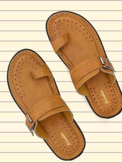Hirolas® Men's Tan Comfortable Office Slippers (HROMSL11TAN)