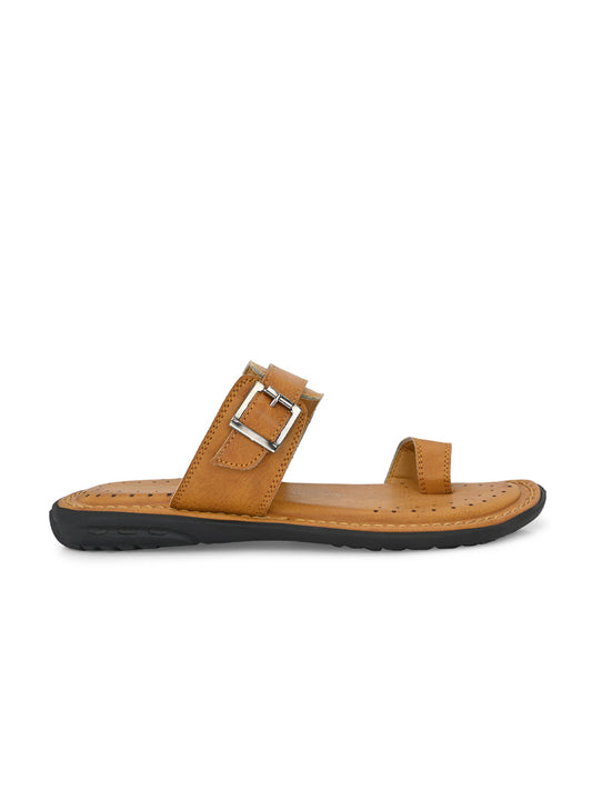 Hirolas Men's Tan Comfortable Office Slippers (HROMSL11TAN)