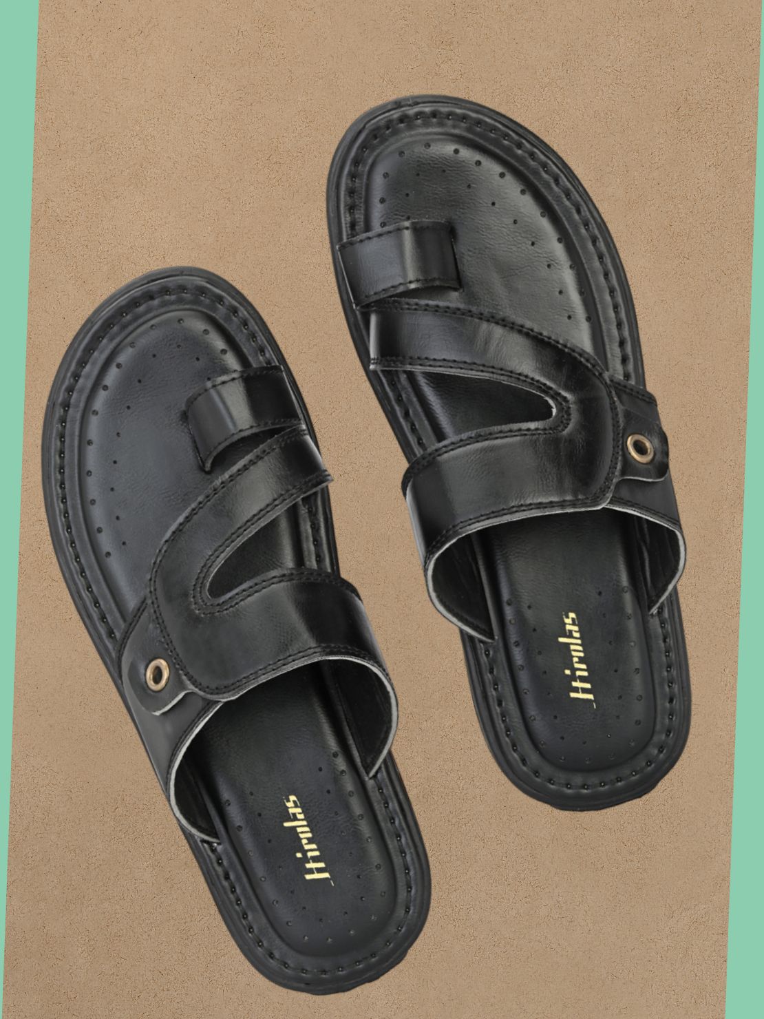 Hirolas® Men's Black Comfortable Office Slippers (HROMSL12BLK)