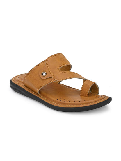Hirolas® Men's Tan Comfortable Office Slippers (HROMSL12TAN)