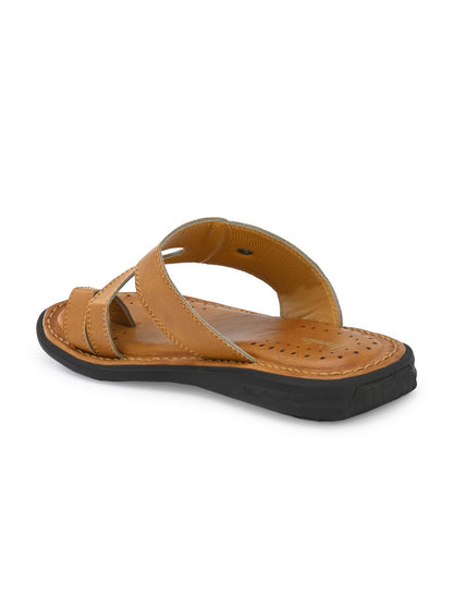 Hirolas® Men's Tan Comfortable Office Slippers (HROMSL12TAN)