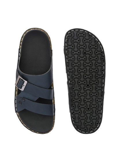 Hirolas® Men's Blue Comfortable Office Slippers (HROMSL13BLU)