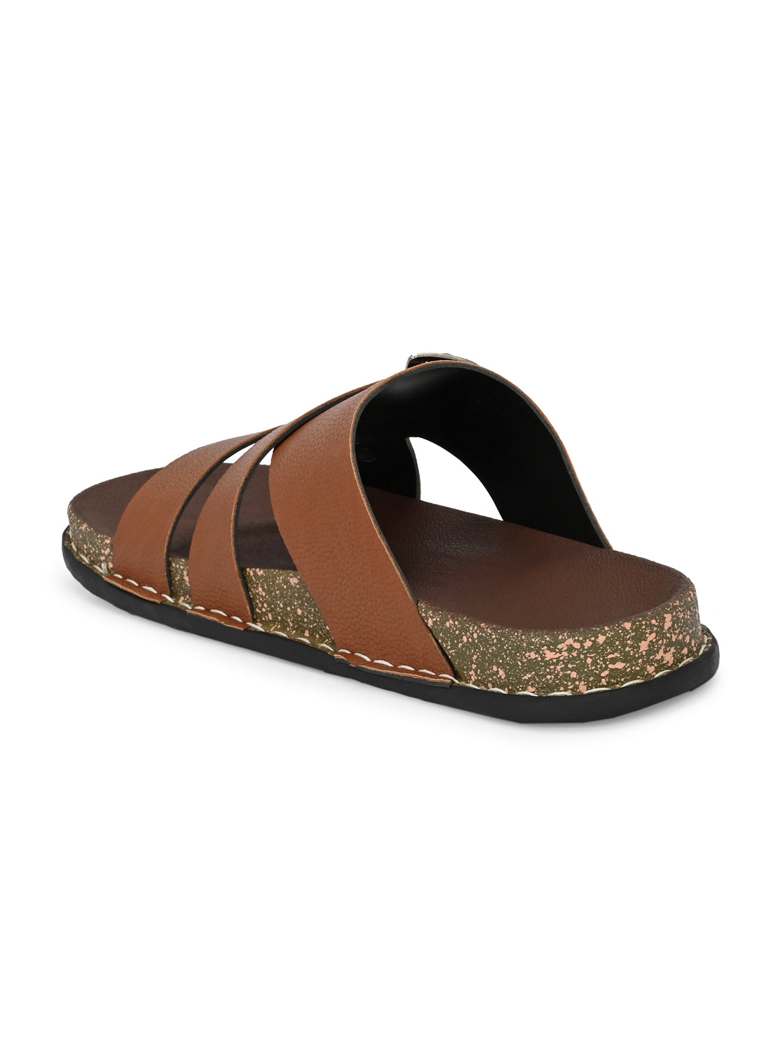 Hirolas® Men's Brown Comfortable Office Slippers (HROMSL13BRN)