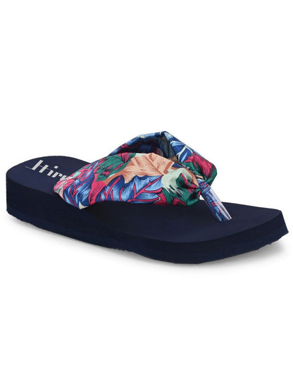 Hirolas® Women Multi-color PrintedThong Flip_Flops (HROWFF05BLU)