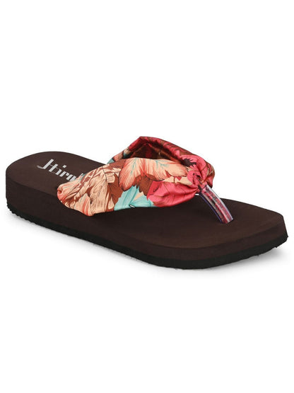 Hirolas® Women Multi-color PrintedThong Flip_Flops (HROWFF05BRN)